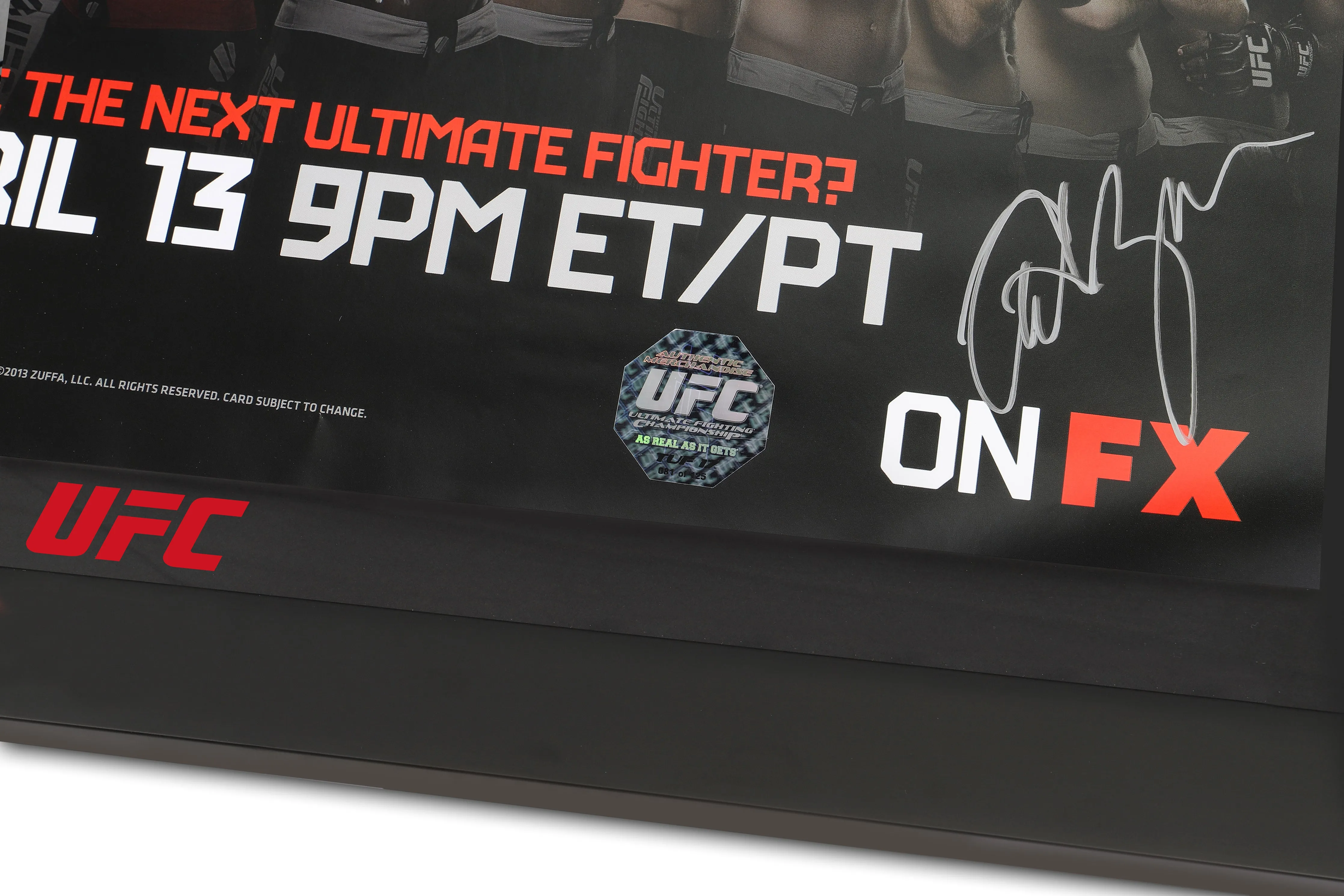 TUF 17: Team Jones vs Team Sonnen 2012 Autographed Event Poster