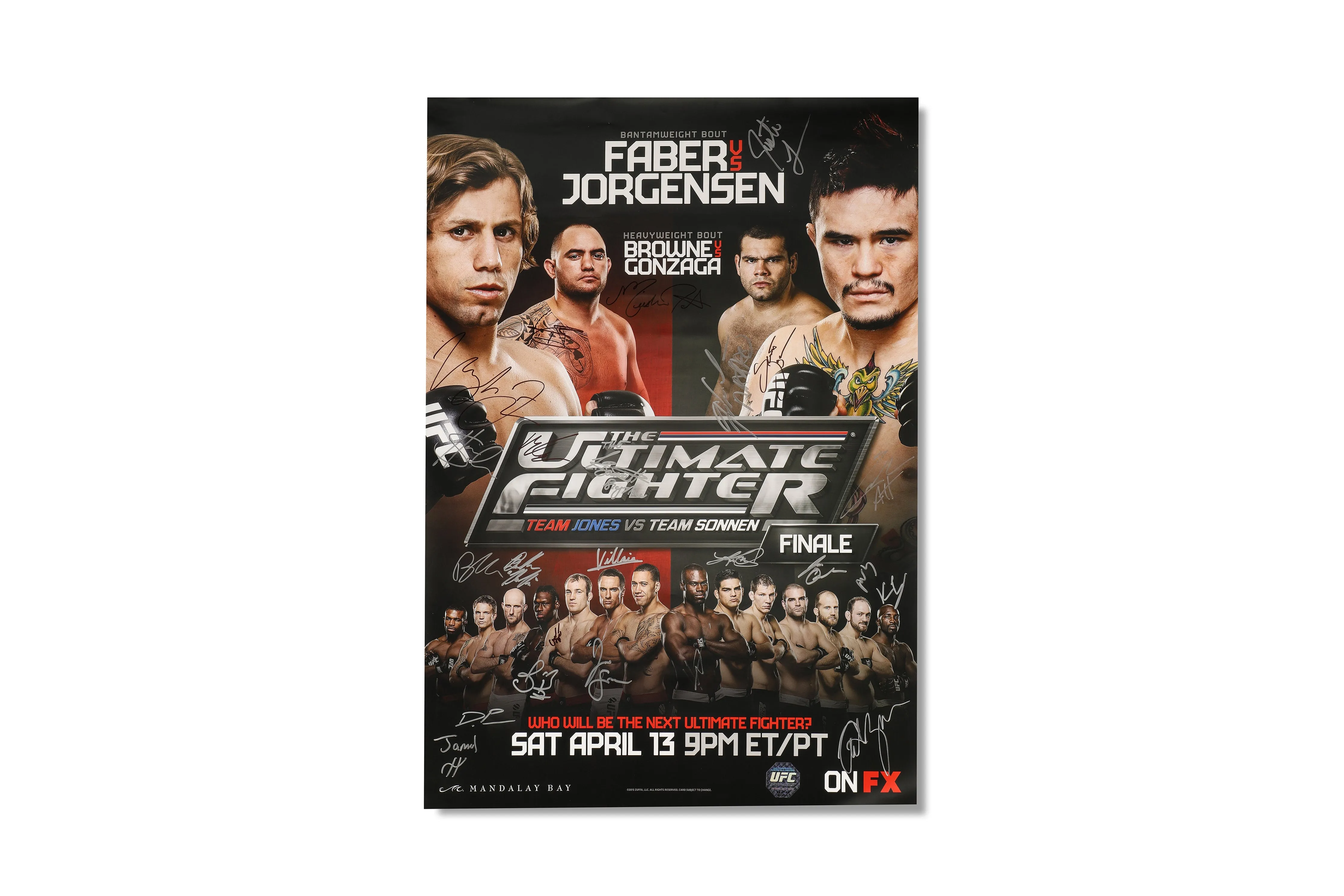 TUF 17: Team Jones vs Team Sonnen 2012 Autographed Event Poster
