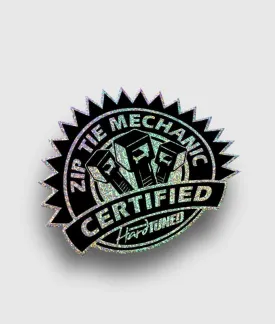 Zip Tie Mechanic Sticker - Glitter